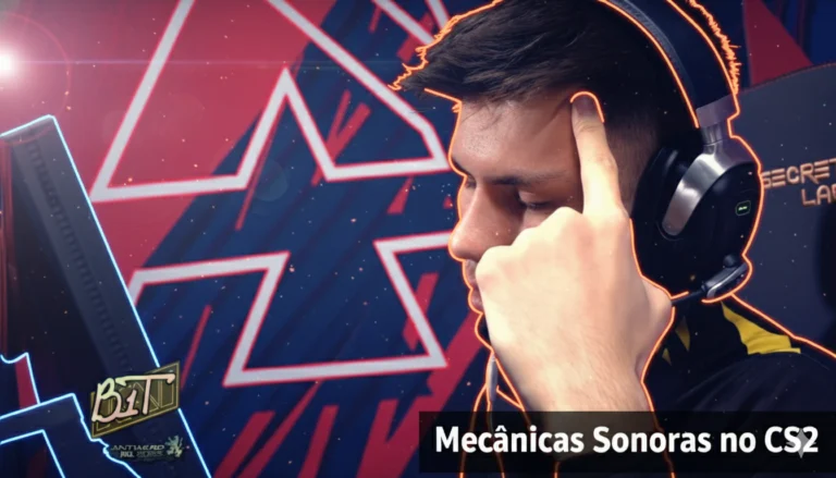 Umm homen usando fone de ouvido jogando counter strike 2 arrumando fone