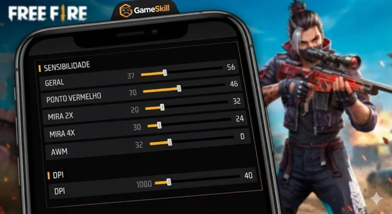 Melhor sensiblidade para free fire ajuster de dbi