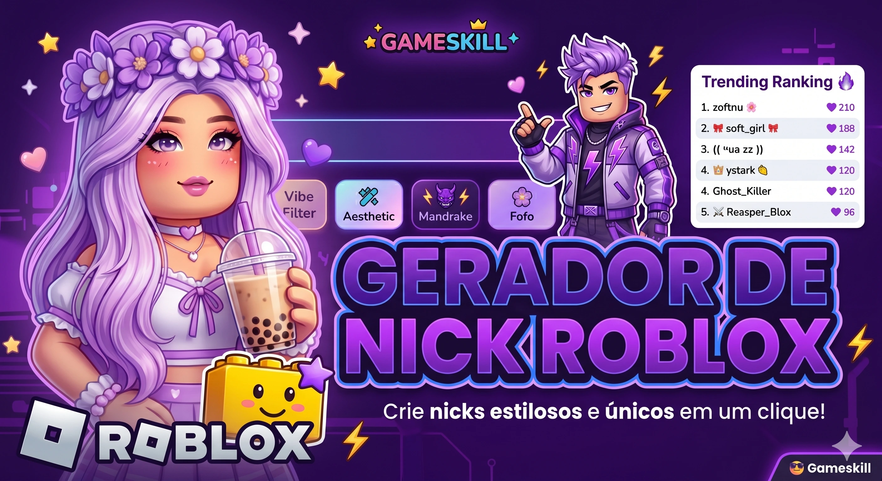 Gerador de Nick Roblox atualizado