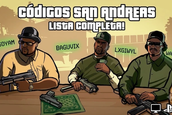LIsta de código gta Sandreas